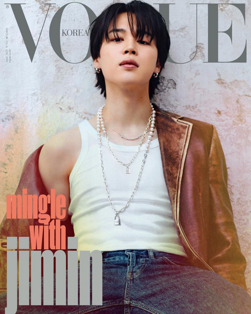 Jimin featured on the Vogue Korea cover from April 2023