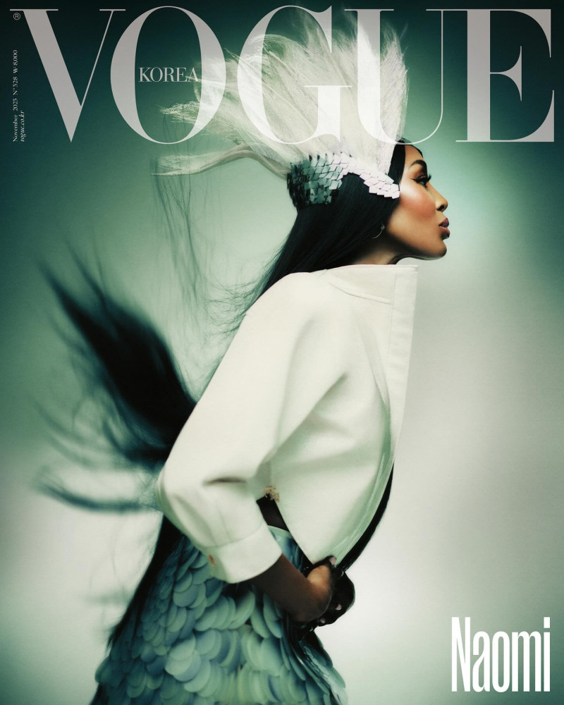 Naomi Campbell featured on the Vogue Korea cover from November 2023