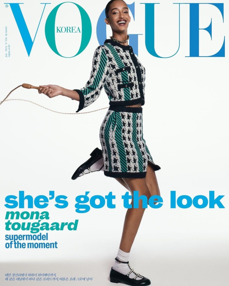 Mona Tougaard featured on the Vogue Korea cover from July 2024