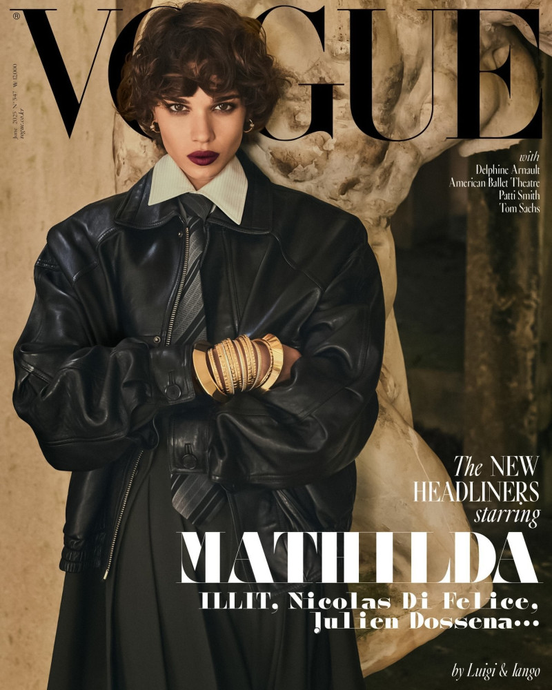 Mathilda Gvarliani featured on the Vogue Korea cover from June 2025