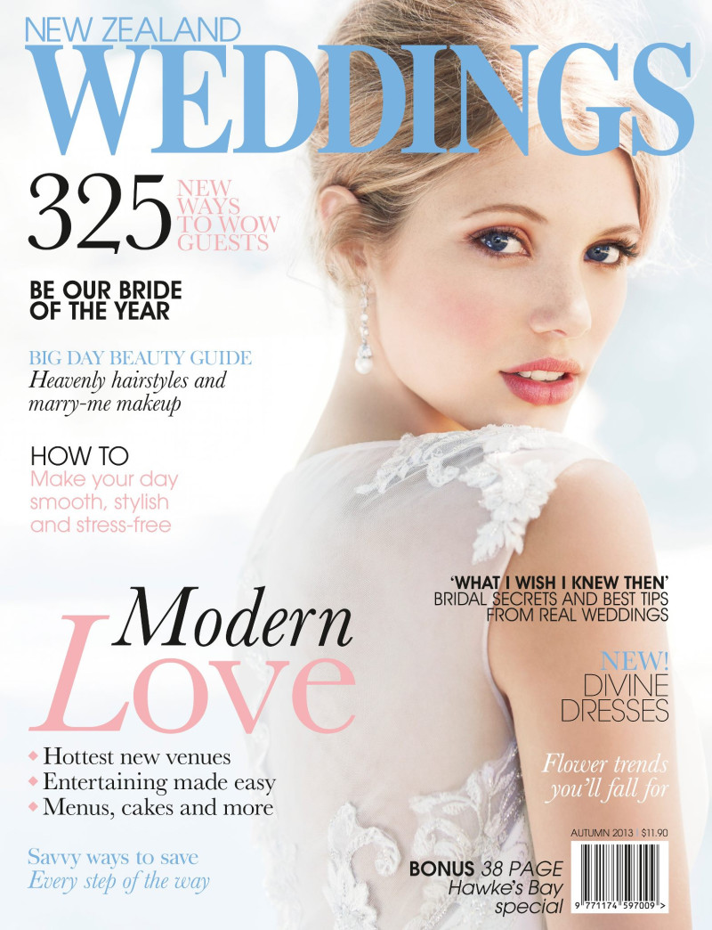  featured on the New Zealand Weddings cover from September 2013
