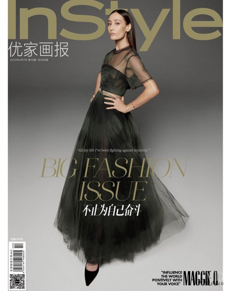 Maggie Q featured on the InStyle China cover from March 2020