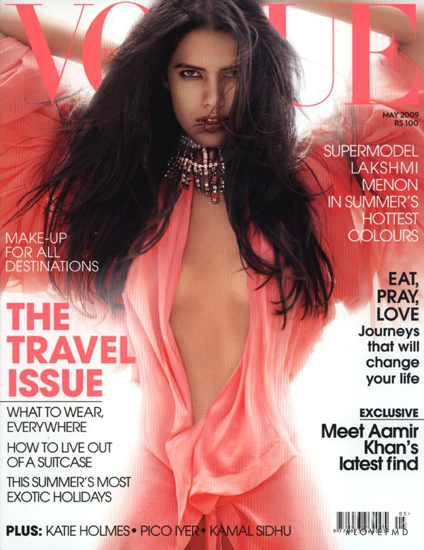 Lakshmi Menon featured on the Vogue India cover from May 2009