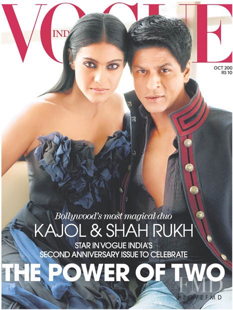 Kajol & Shah Rukh featured on the Vogue India cover from October 2009