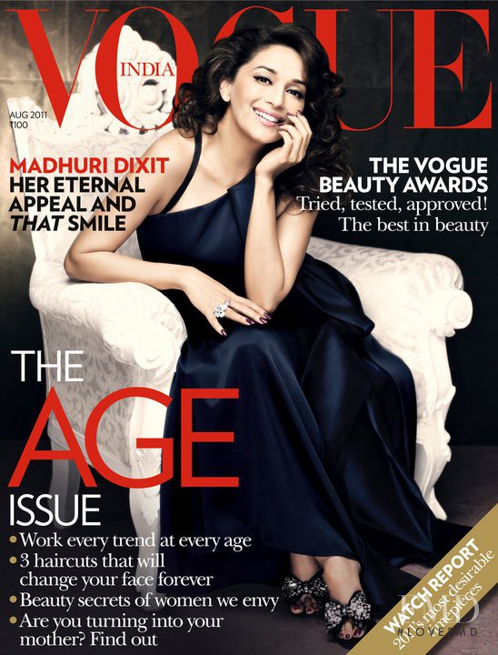 Madhuri Dixit featured on the Vogue India cover from August 2011