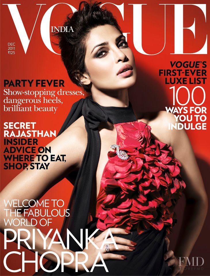 Priyanka Chopra featured on the Vogue India cover from December 2011