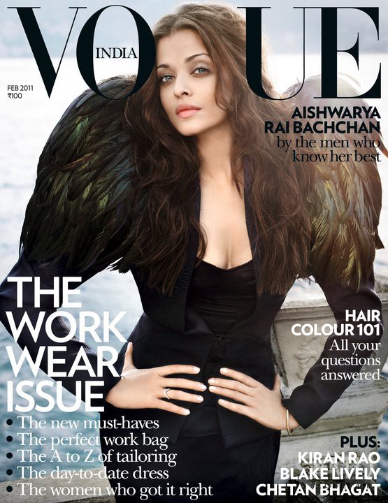 Aishwarya Rai featured on the Vogue India cover from February 2011