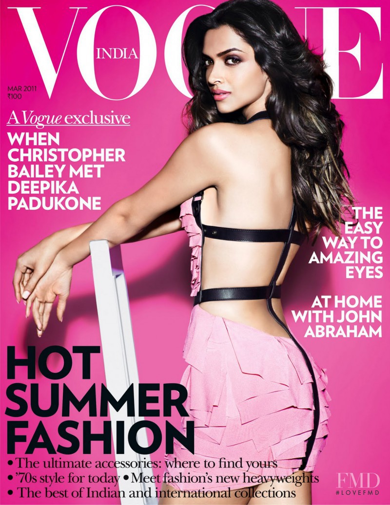 Deepika Padukone featured on the Vogue India cover from March 2011