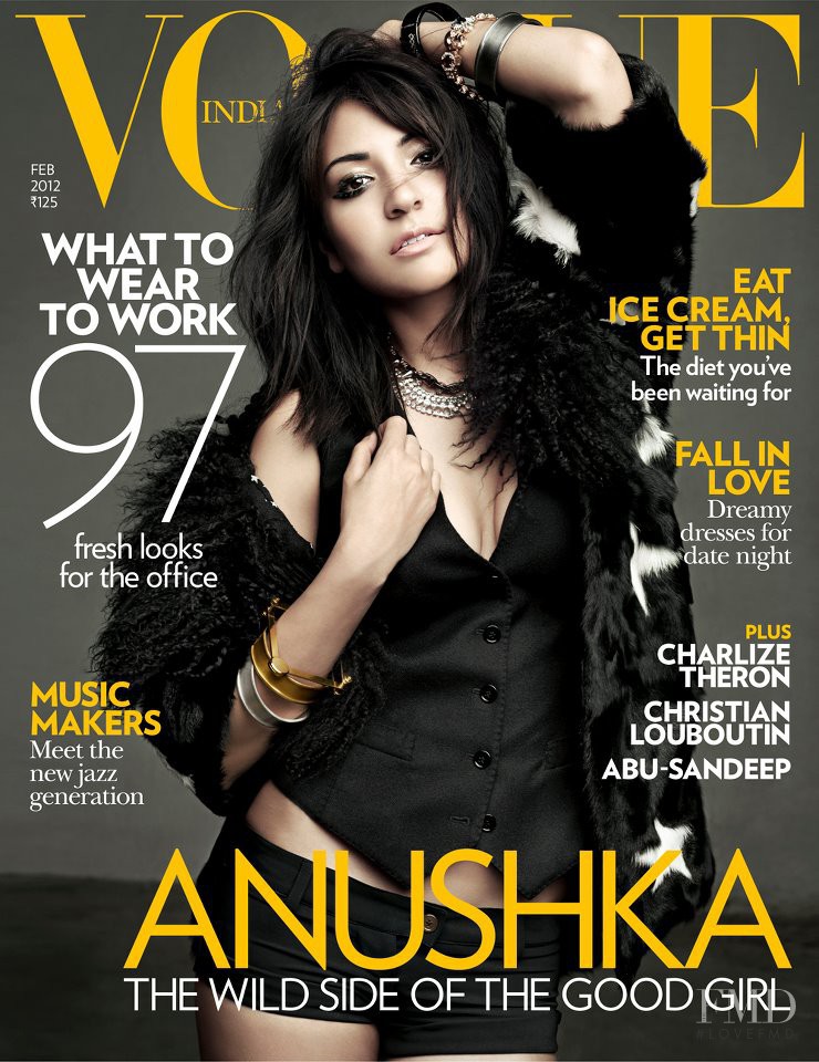 Anushka featured on the Vogue India cover from February 2012