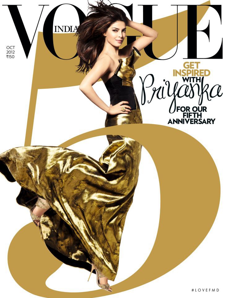 Priyanka Chopra featured on the Vogue India cover from October 2012