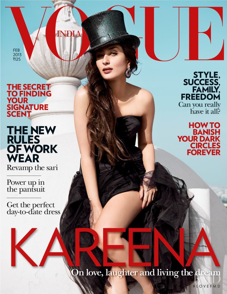 Kareena Kapoor featured on the Vogue India cover from February 2013
