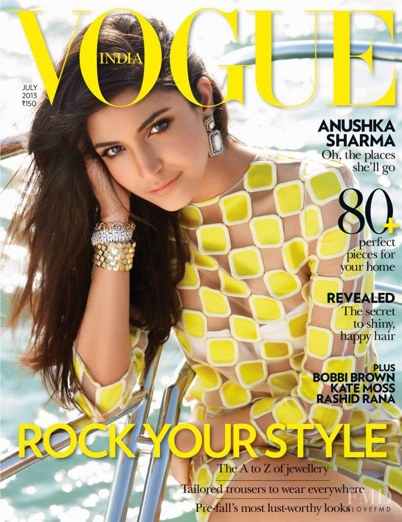 Anushka Sharma featured on the Vogue India cover from July 2013