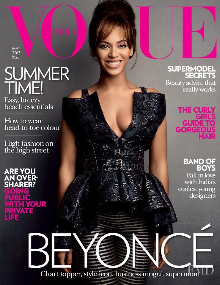 Beyoncé Knowles featured on the Vogue India cover from May 2013