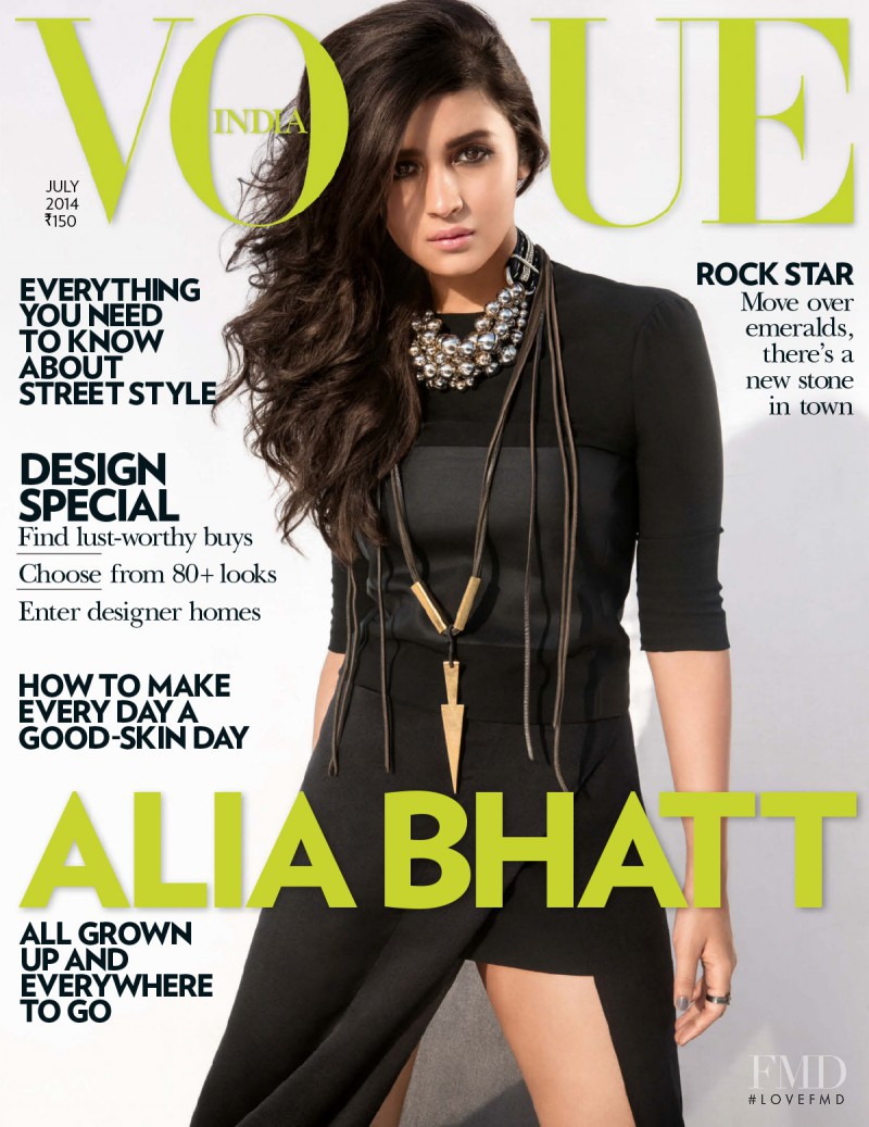 Alia Bhatt featured on the Vogue India cover from July 2014