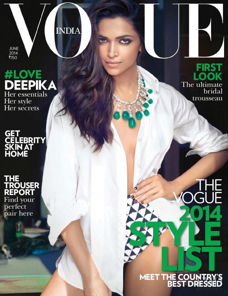 Deepika Padukone featured on the Vogue India cover from June 2014