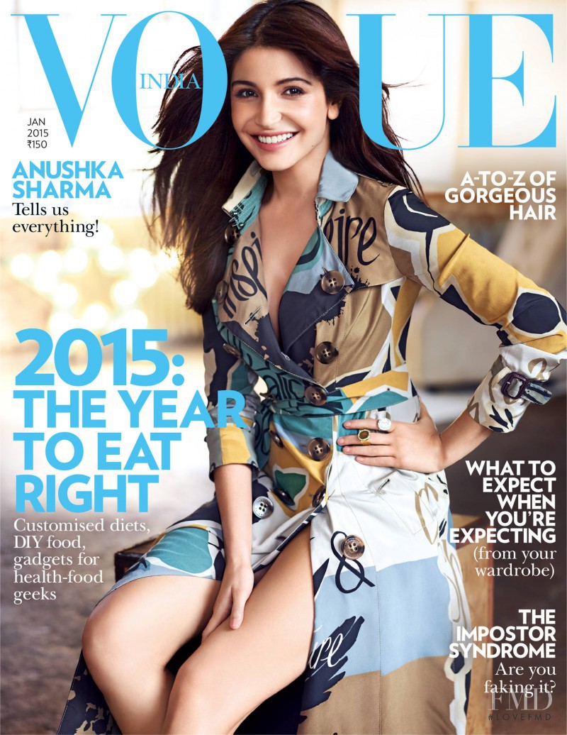 Anushka Sharma featured on the Vogue India cover from January 2015