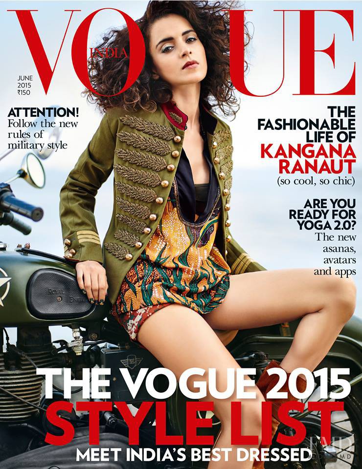 Kangana Ranaut featured on the Vogue India cover from June 2015