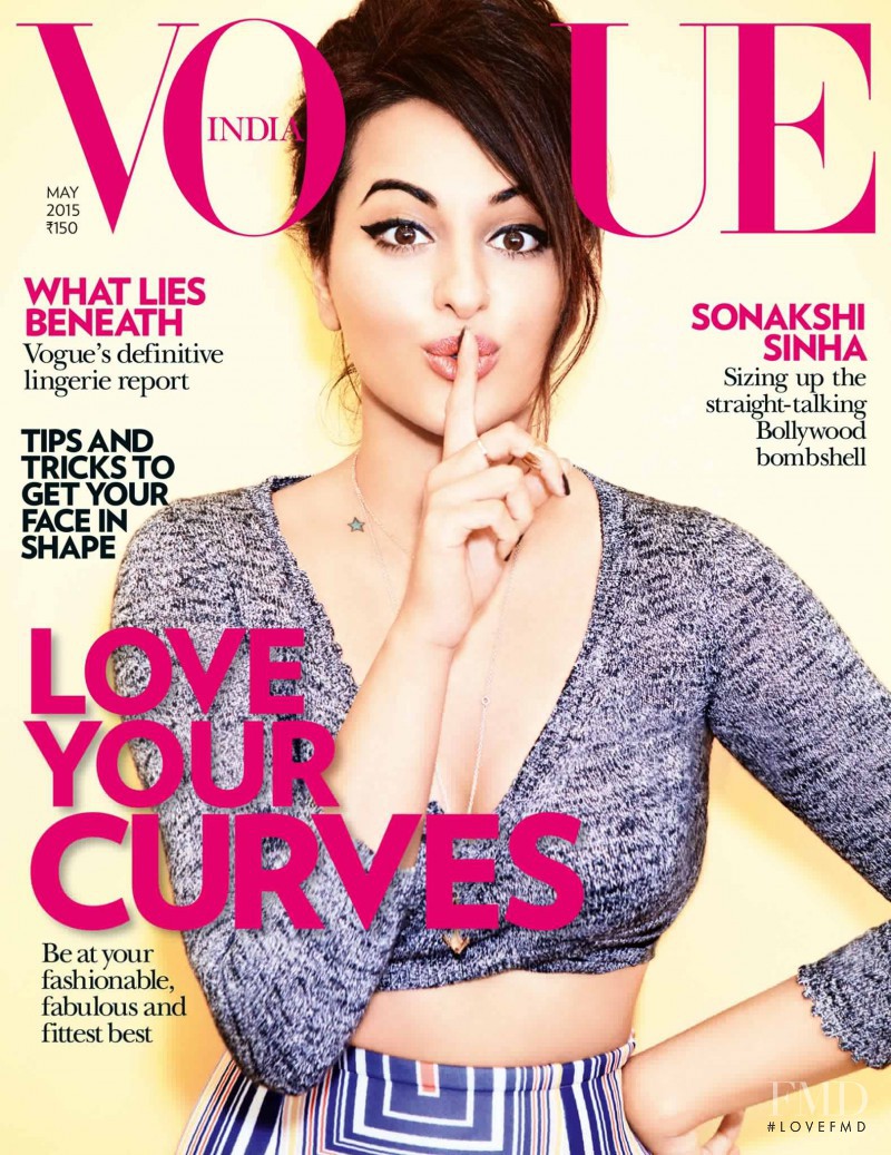 Sonakshi Sinha featured on the Vogue India cover from May 2015