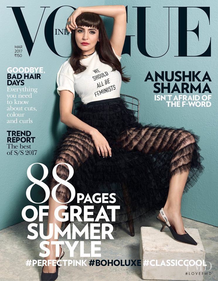 Anushka Sharma featured on the Vogue India cover from March 2017