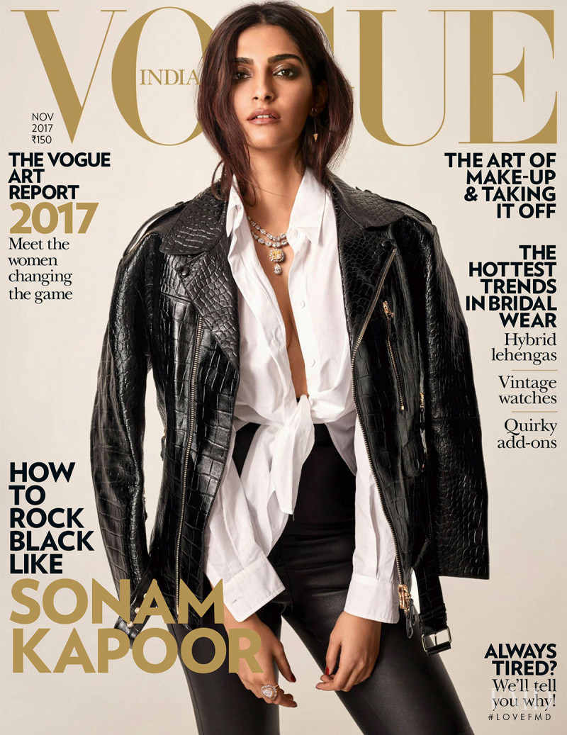 Sonam Kapoor featured on the Vogue India cover from November 2017