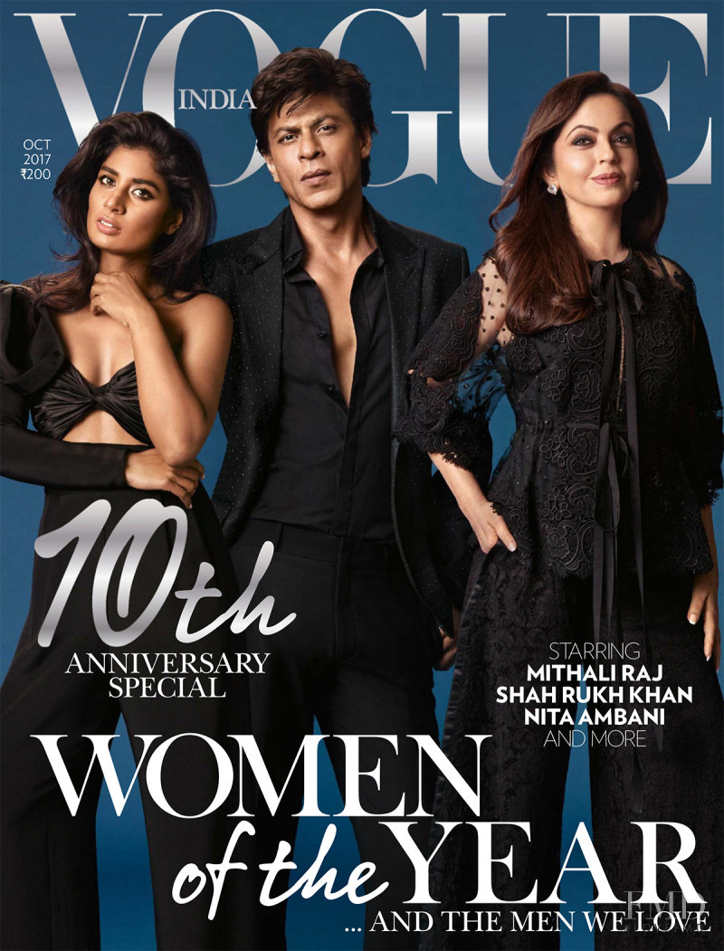 Mithali Raj, Shah Rukh Khan & Nita Ambani featured on the Vogue India cover from October 2017