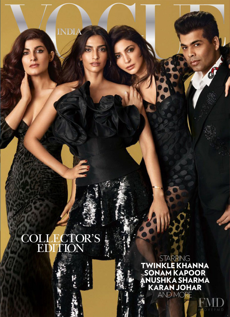 Twinkle Khanna, Sonam Kapoor, Anushka Sharma & Karan Johar featured on the Vogue India cover from October 2017