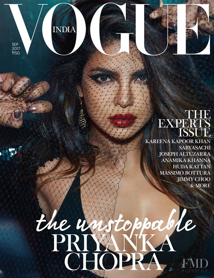 Priyanka Chopra featured on the Vogue India cover from September 2017