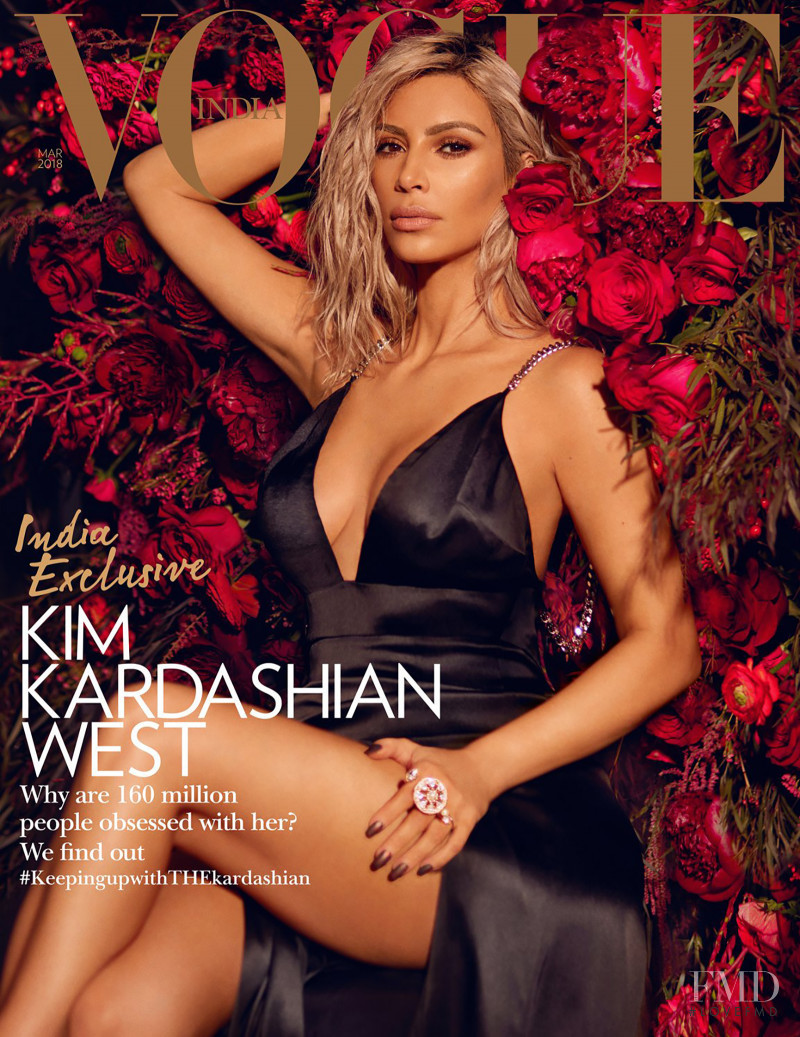 Kim Kardashian West featured on the Vogue India cover from March 2018