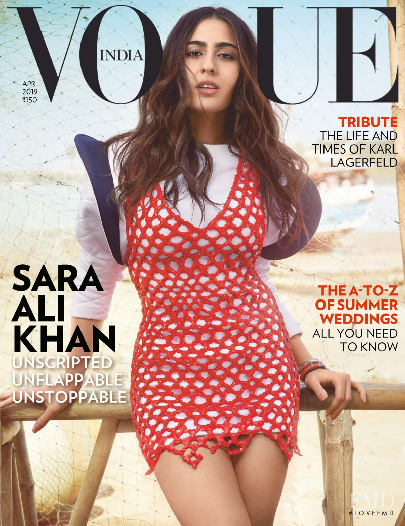 Sara Ali Khan featured on the Vogue India cover from April 2019