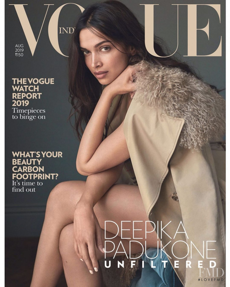 Deepika Padukone  featured on the Vogue India cover from August 2019