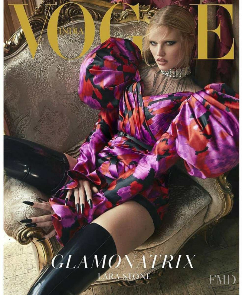 Lara Stone featured on the Vogue India cover from September 2019