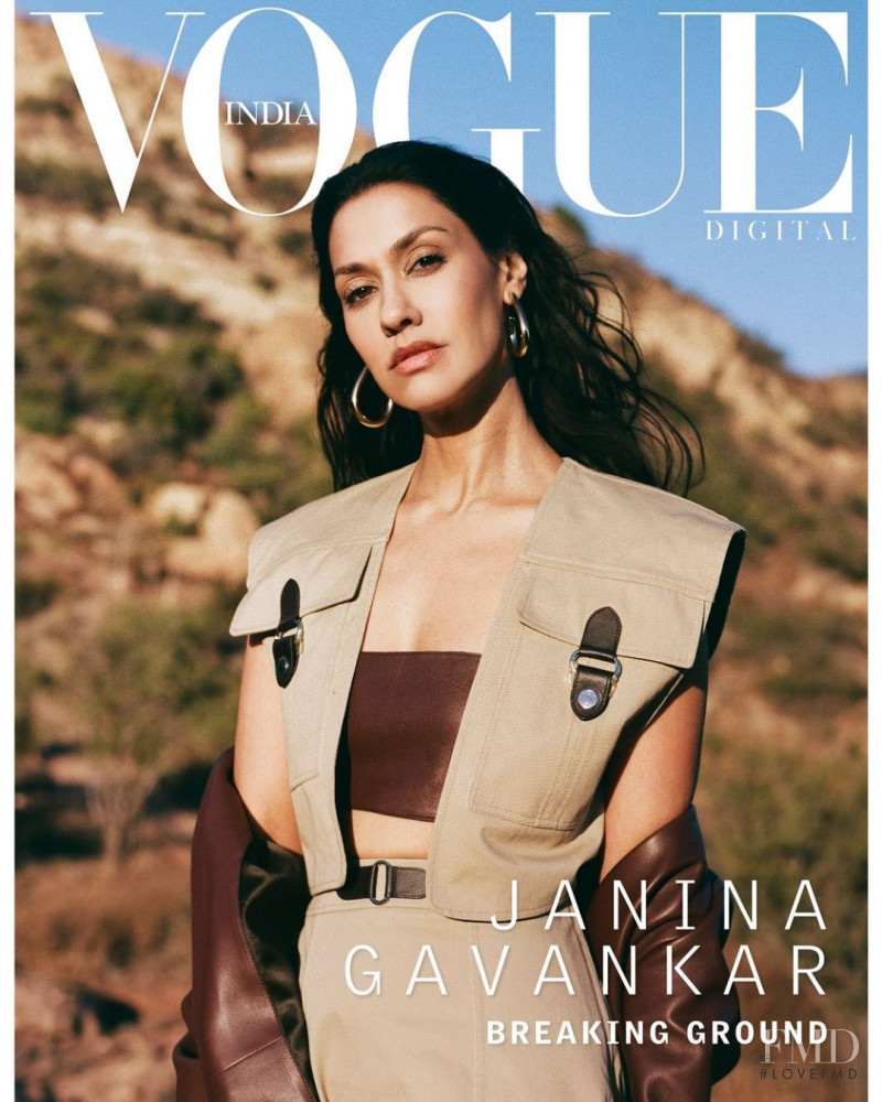 Janina Gavankar featured on the Vogue India cover from December 2020