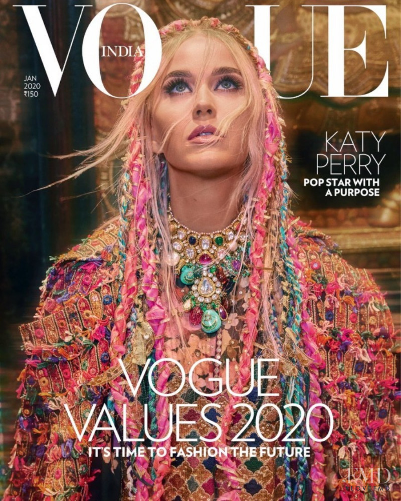 Katy Perry featured on the Vogue India cover from January 2020