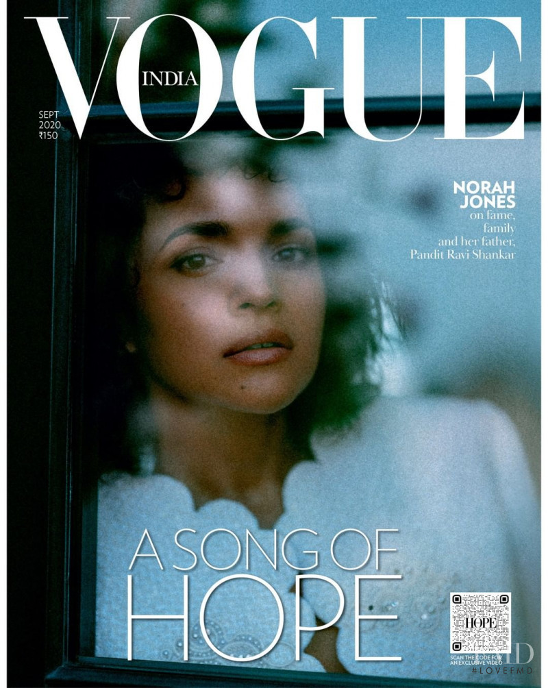 Norah Jones featured on the Vogue India cover from September 2020