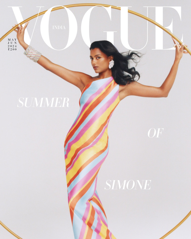 Simone Ashley featured on the Vogue India cover from May 2024