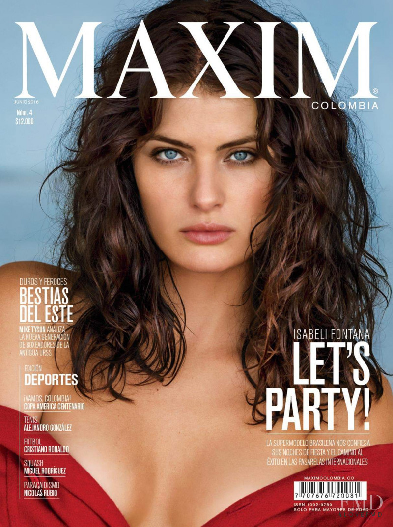 Isabeli Fontana featured on the Maxim Colombia cover from June 2016