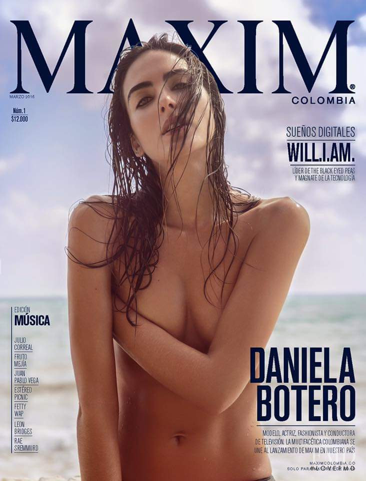 Daniela Botero featured on the Maxim Colombia cover from March 2016