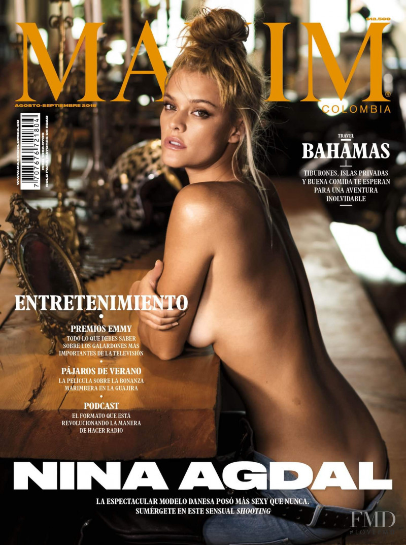 Nina Agdal featured on the Maxim Colombia cover from August 2018