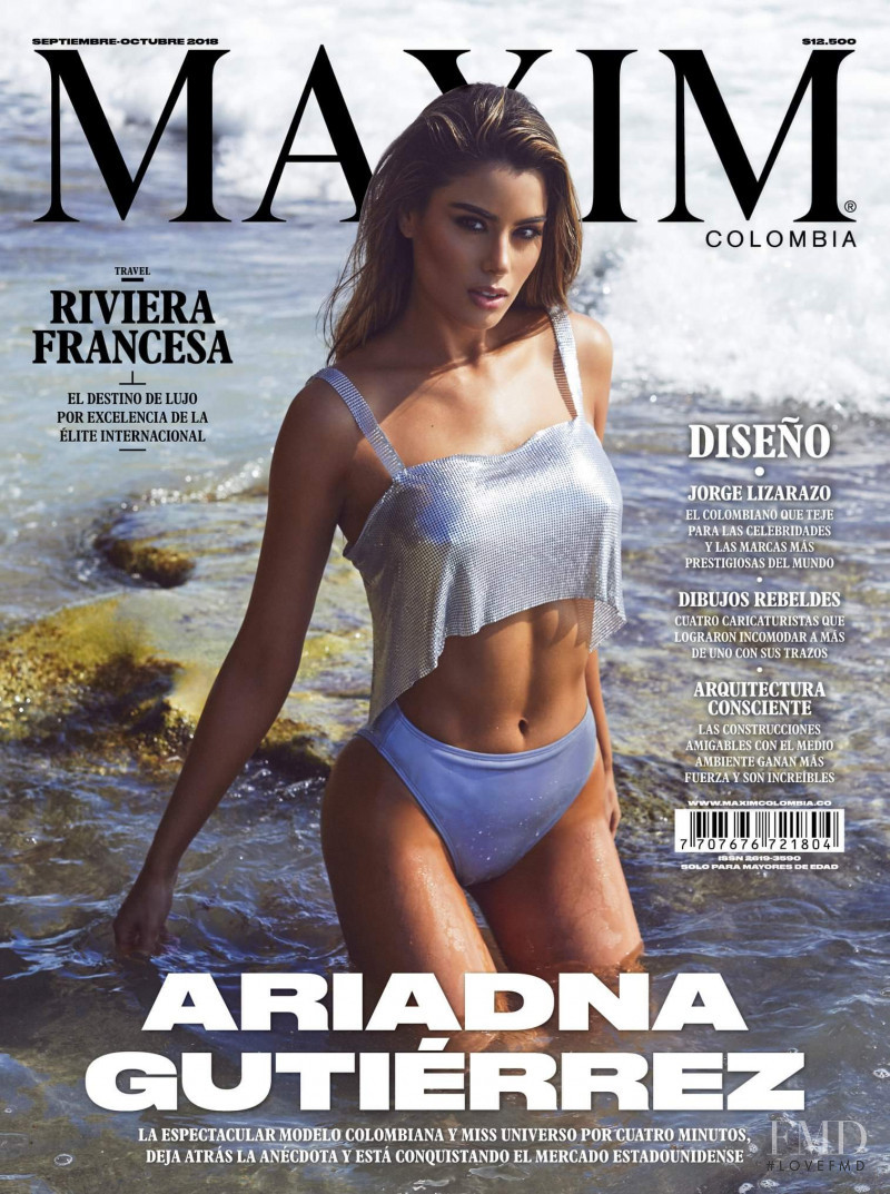 Ariadna Gutierrez featured on the Maxim Colombia cover from September 2018