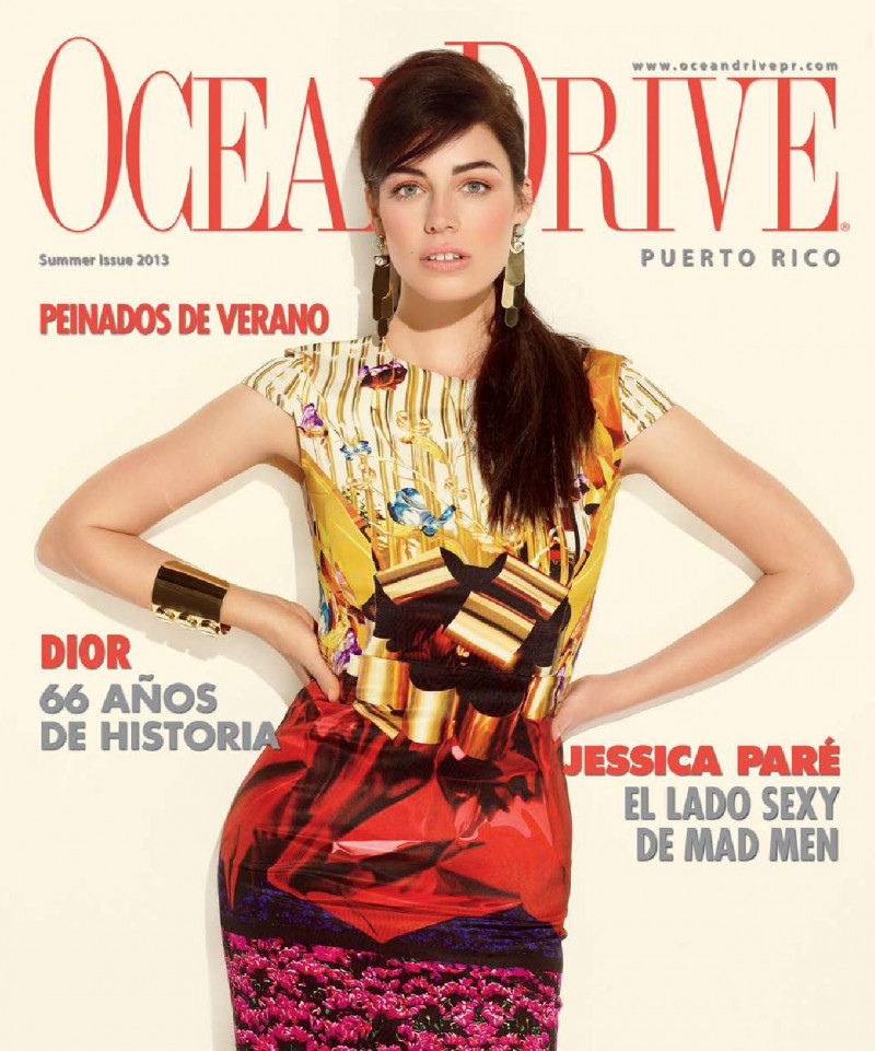 Jessica Pare featured on the Ocean Drive Puerto Rico cover from June 2013