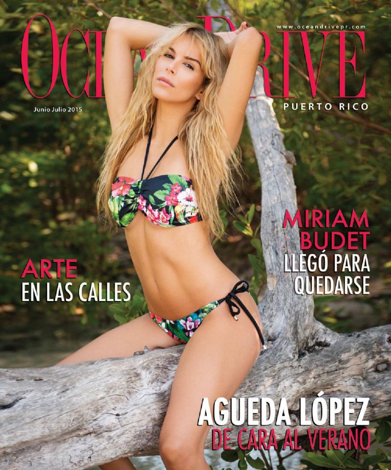 Agueda Lopez featured on the Ocean Drive Puerto Rico cover from June 2015