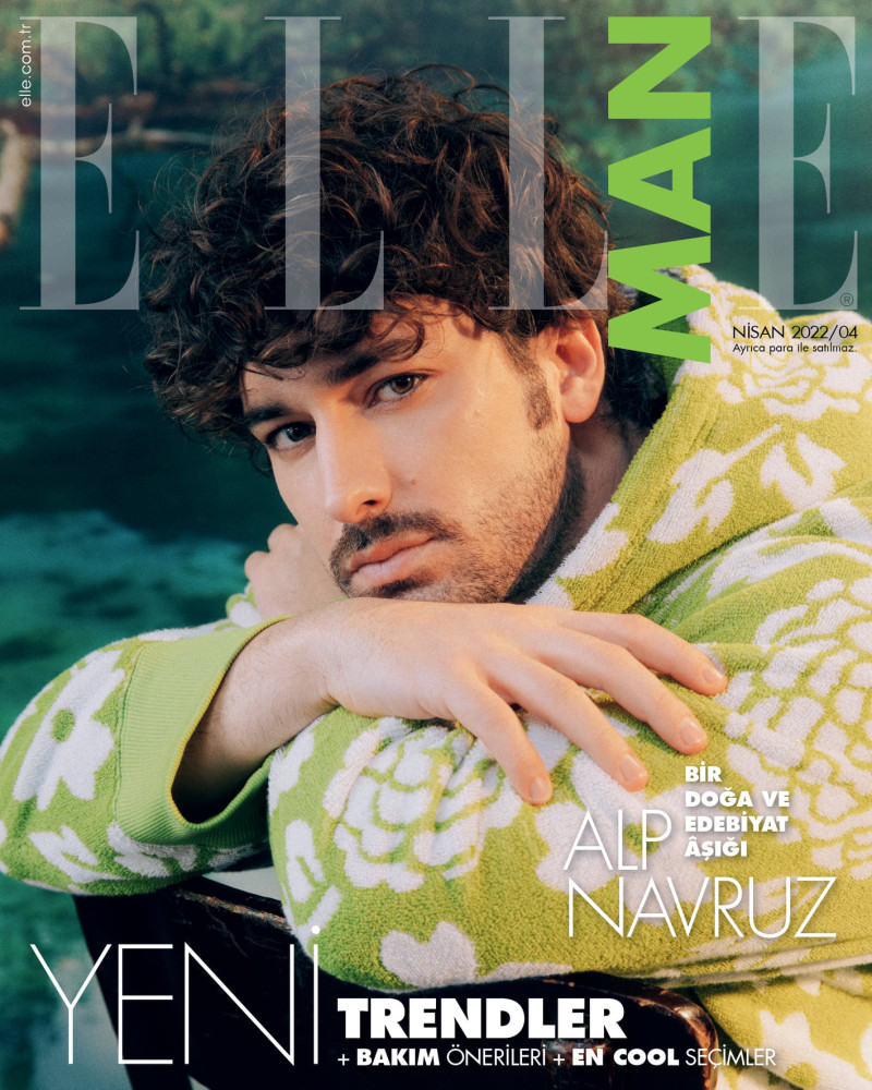 Alp Navruz featured on the Elle Man Turkey cover from April 2022