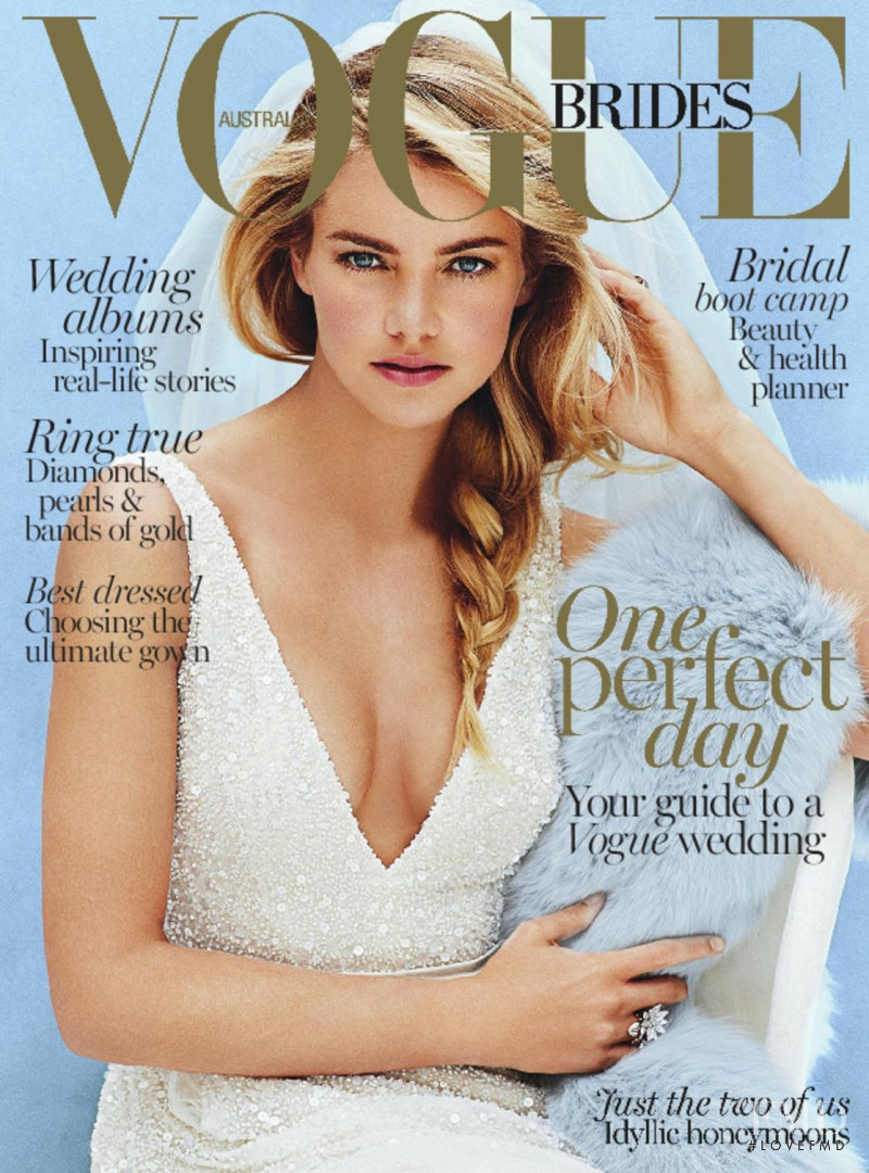 Elyse Taylor featured on the Vogue Brides Australia cover from July 2015