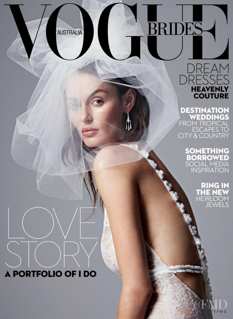Nicole Trunfio featured on the Vogue Brides Australia cover from July 2016