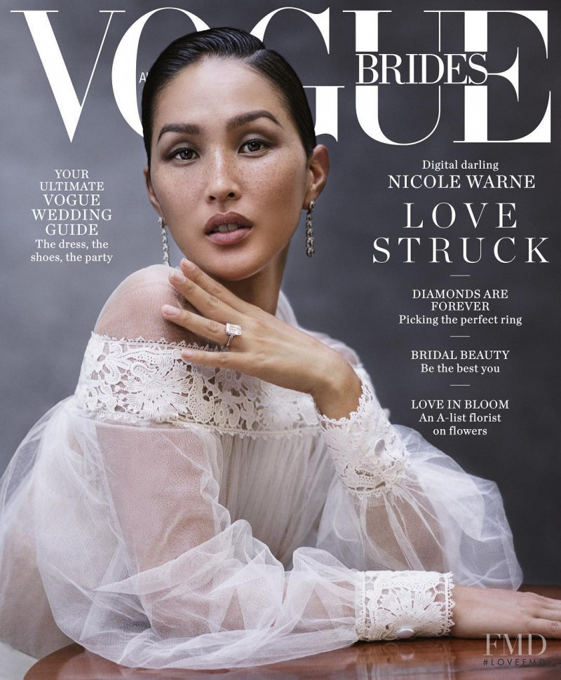 Nicole Warne  featured on the Vogue Brides Australia cover from July 2018