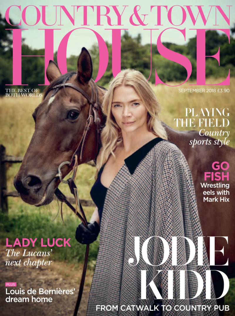 Jodie Kidd featured on the Country & Town House cover from September 2018