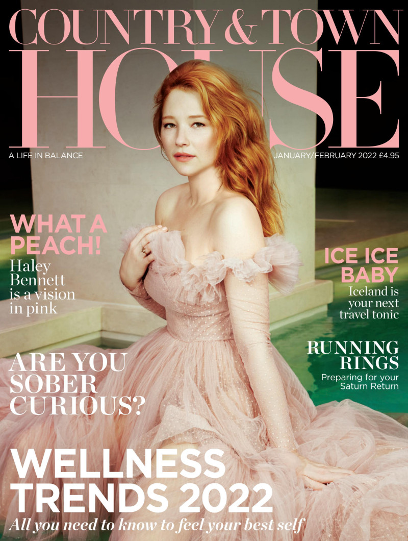 Haley Bennett featured on the Country & Town House cover from January 2022