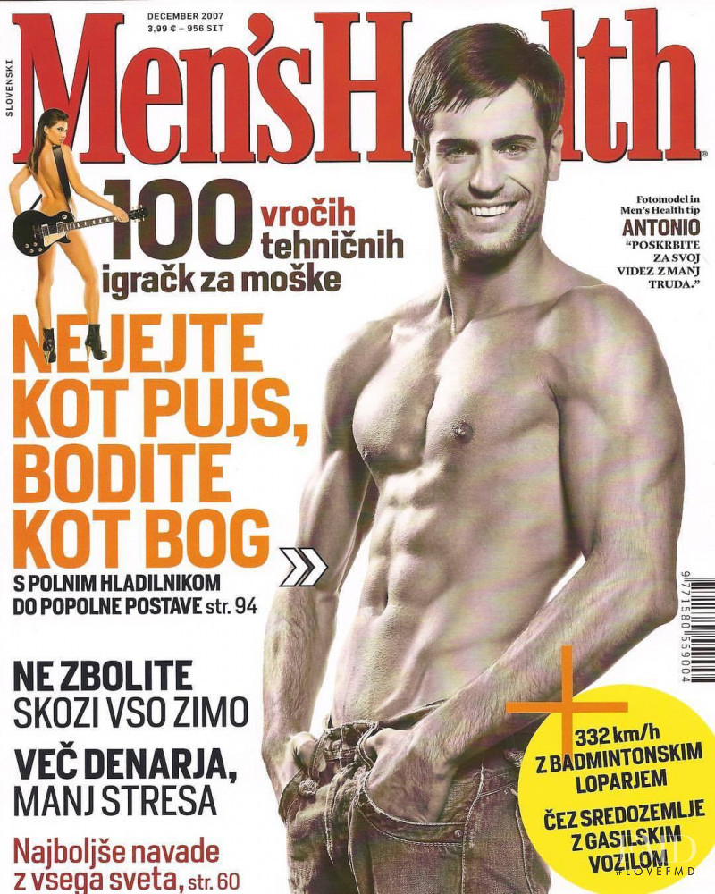 Antonio Lujak featured on the Men\'s Health Slovenia cover from December 2007
