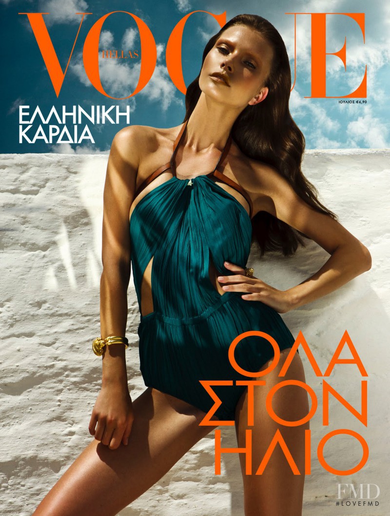 Valeriya Melnik featured on the Vogue Greece cover from July 2011