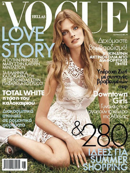 Constance Jablonski featured on the Vogue Greece cover from June 2011